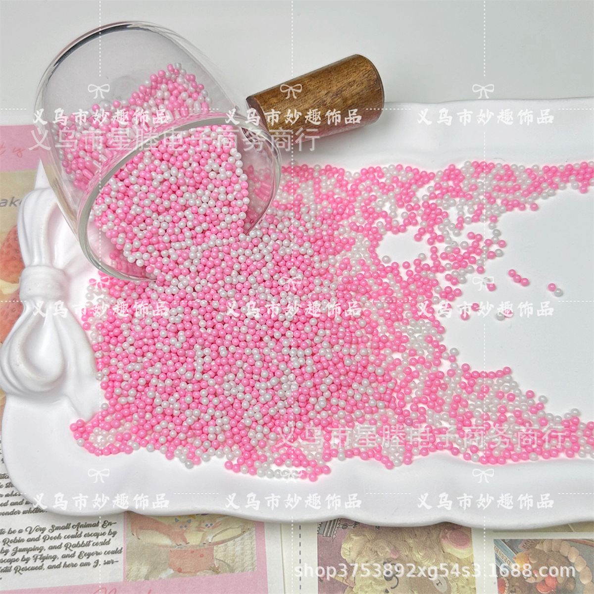 2mm color mezclado, color sólido no poroso, pintura de vidrio, cuentas de arroz, accesorios de joyería de bricolaje hechos a mano, pegamento de crema, relleno de limo