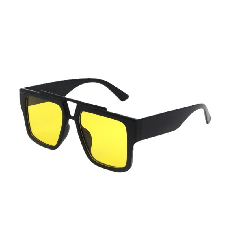 European and American Retro Square pilot sunglasses women's men's 70's retro double bridge sunglasses foreign trade