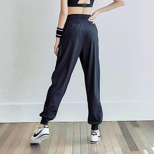 Quick-drying large size sports yoga pants for women, high-waisted, loose training running pants, casual trousers, spring and summer cross-border e-commerce