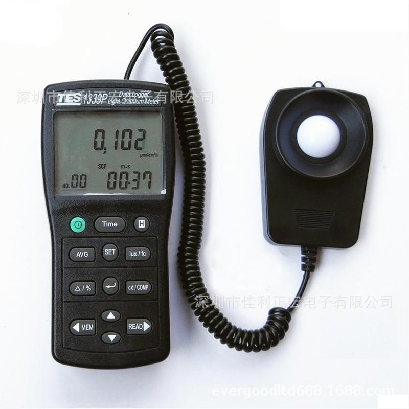 泰仕TES-1339P记录型照度光量子计数字照度计