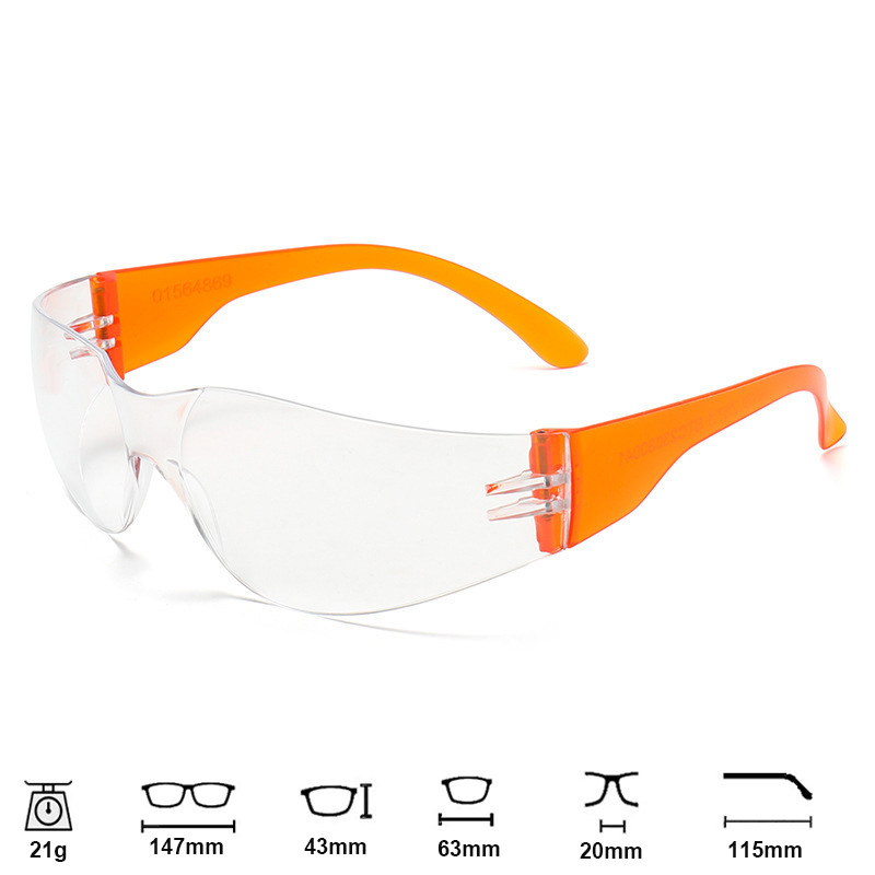 117 gafas transparentes de alta definición gafas de seguridad de trabajo anti-espuma al aire libre experimento antiquímico gafas de soldadura