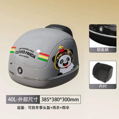 Electric car tail box – Vehicle Trunk Motorcycle Battery Trunk - swan-gray-key-lock-sticker-free-lining
