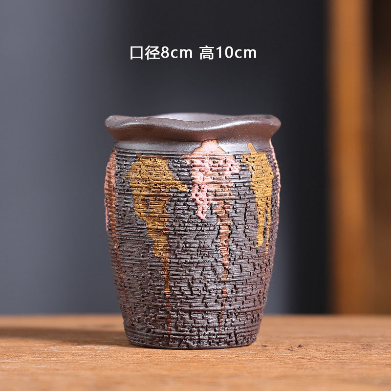 15 burbujas esmalte maceta de cerámica multicarbón balcón doméstico de cerámica negra cerámica gruesa pequeña maceta especial al por mayor