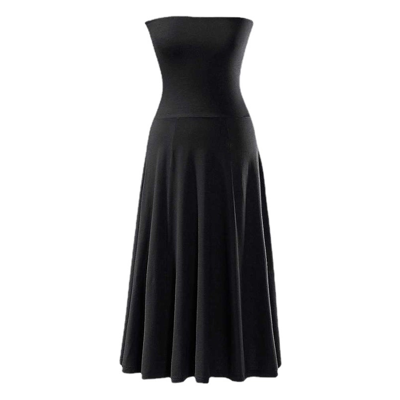 2026 Popular Multi-Wear Beach Dress, Strapless Tube Top Mid-Length One-Piece Dress, European and American Style Women's Dress, Factory Direct Wholesale Women's Dress