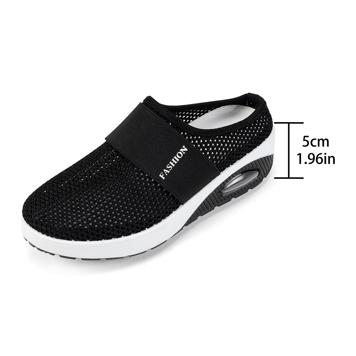 Women's Thick-soled Sandals Cross-border Half-care Soft-soled Non-slip Slip-on Beach Sandals plus size Air-cushion Shoes