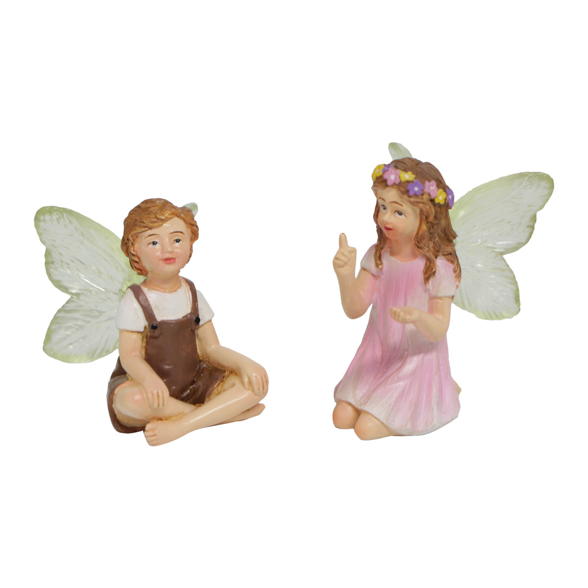 Micro landscape decoration  Garden Garden garden flower pot DIY decoration elf flower fairy set two potted resin decorations