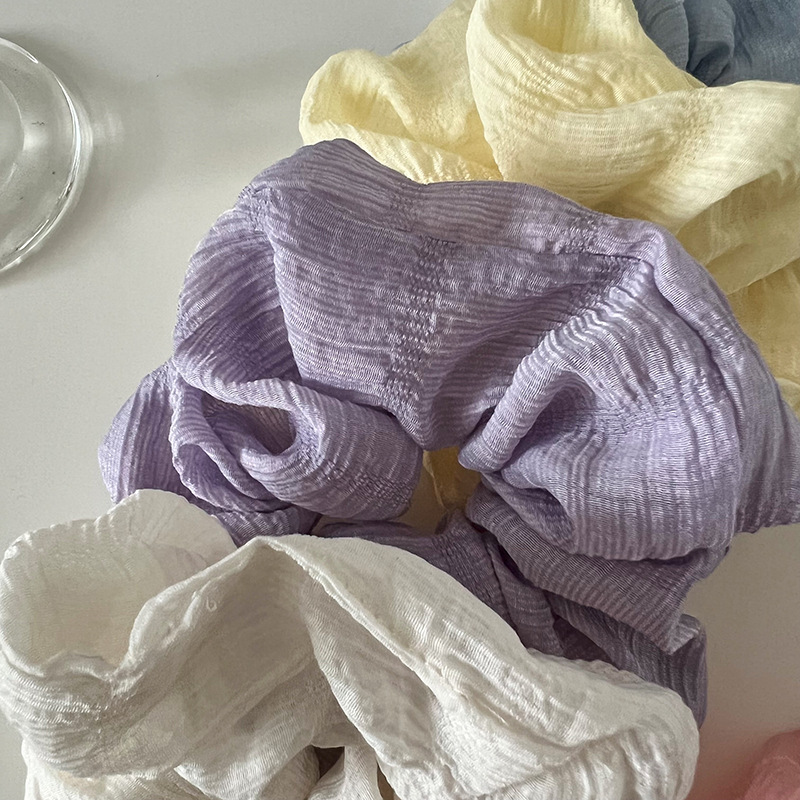Plissiertes Haargummi Für Damen Vielseitiges Elastisches Haarband_voghion.com