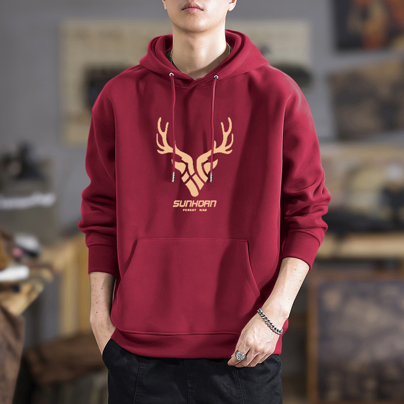 Meicha suéter hombre primavera y otoño nuevo abrigo pesado engrosado marca de moda suelta gran chaqueta casualizada con sombrero