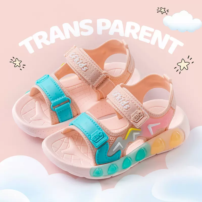 儿童凉鞋2025新款夏防滑软底女孩中大童魔术贴小童鞋宝宝沙滩凉鞋
