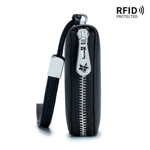 Women's wallet long genuine leather RFID first layer cowhide clutch soft leather simple wallet mobile phone bag men's cross-border