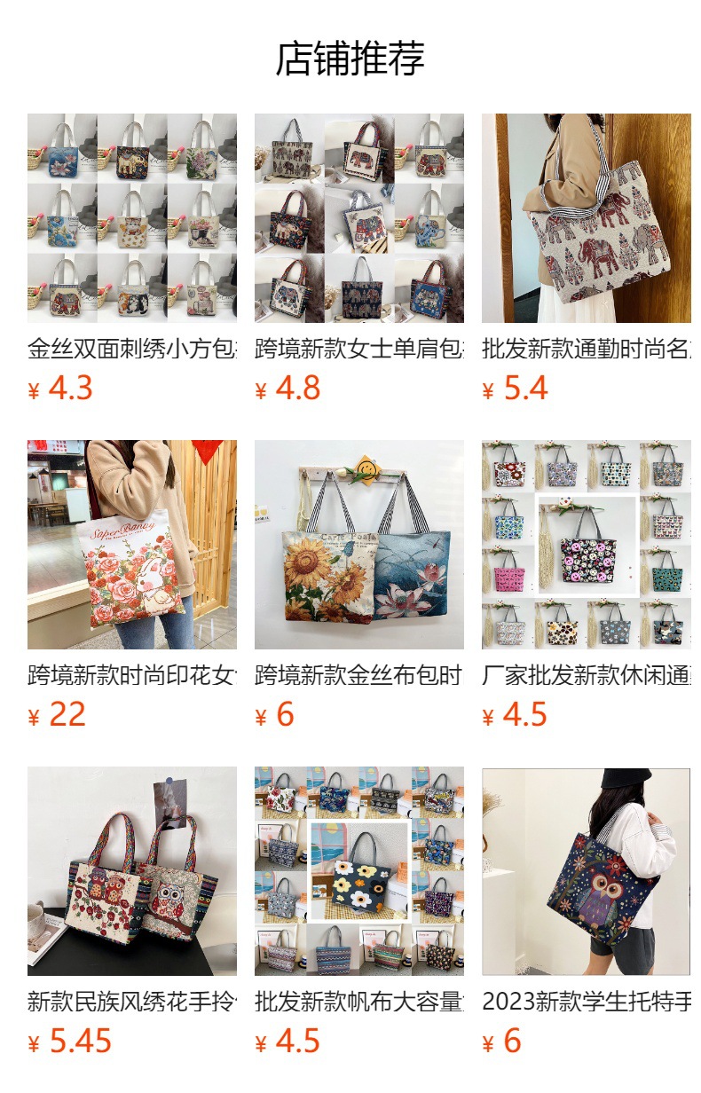 Canvas bag, large-capacity crossbody, ins Korean version student tote bag, single-shoulder girls' tutorial bag, hand-held shopping bag Application Scenario