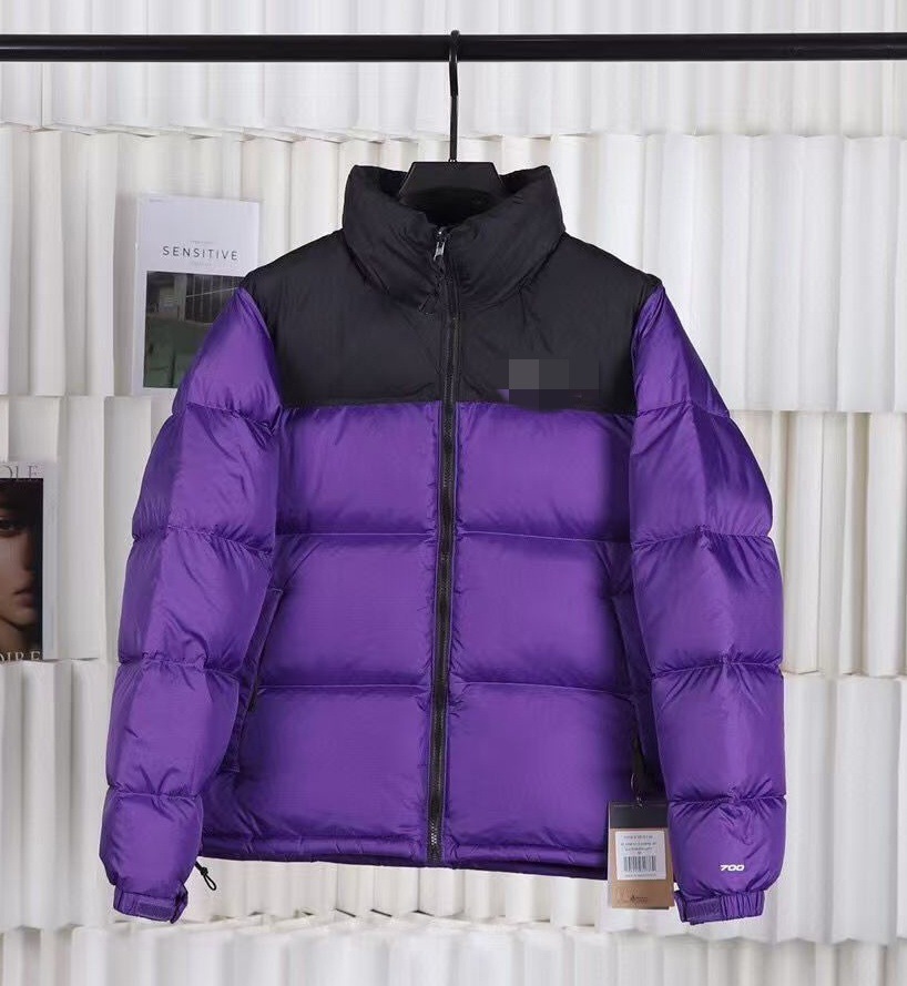 Purple down jacket