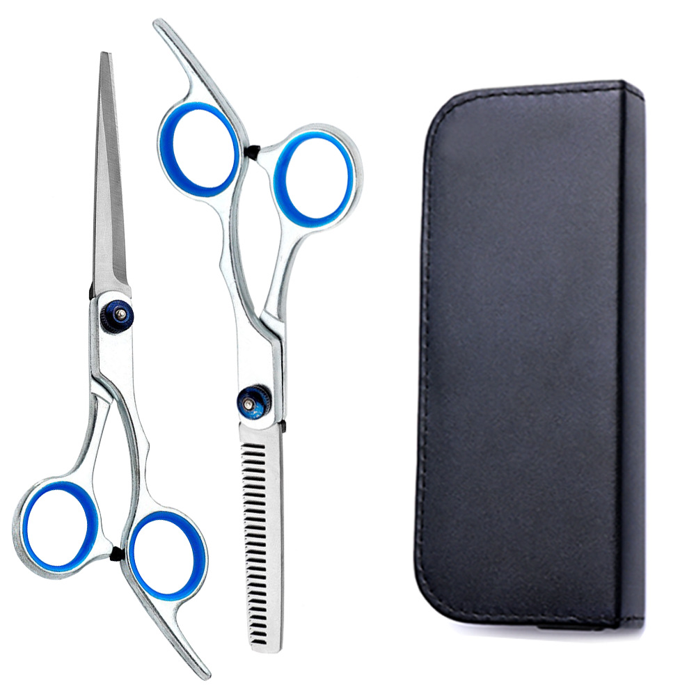 Corte de pelo tijeras transfronterizas amazonas color tijeras de dientes planas cortadas delgadas frange tijeras divisorias fábrica de tijeras al por mayor set de tijeras de peluquería
