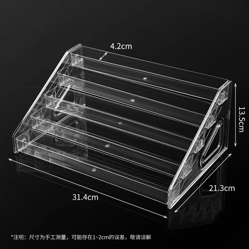 拆卡透明阶梯摆件吧唧置物架谷子收纳手办陈列化妆品亚克力展示架|undefined