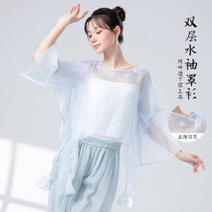 Classical Dance Clothing for Women, New Summer Style, Fairy-Like Practice Clothing, Elegant Chinese Dance Performance Clothing Tops