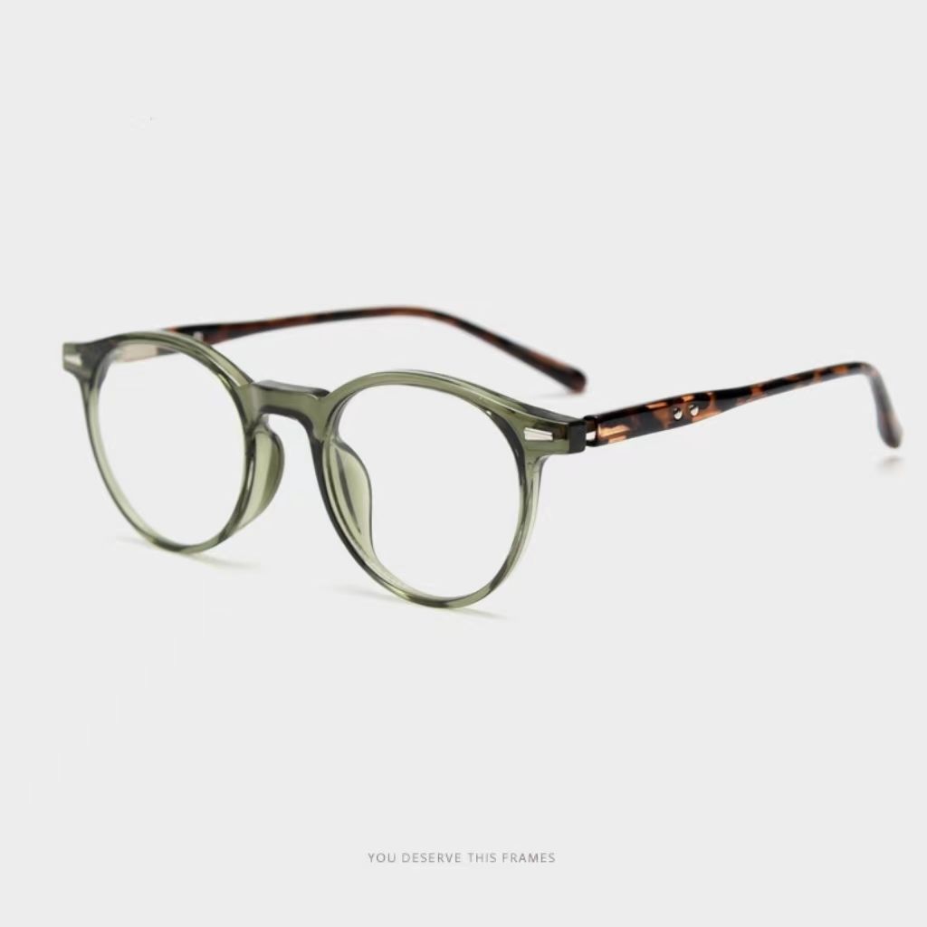 Veelzijdige minimalistische houten 7158 Boston Myopia herenbril met rond, trendy montuur en klein frame, geschikt voor dames._voghion.com