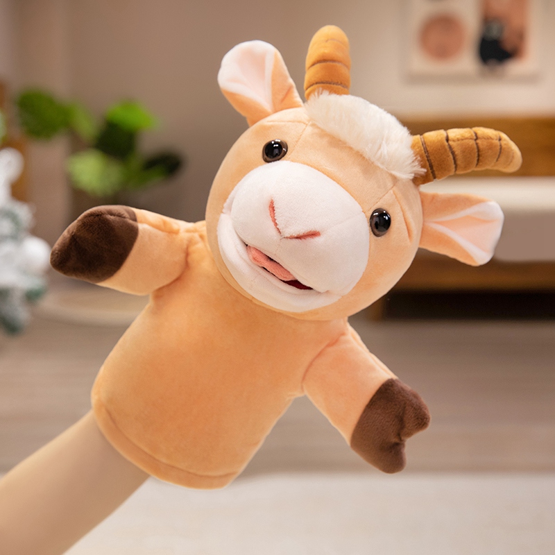 Muñecas de ovejas del zodiaco, juguetes de peluche de ovejas, guantes de interacción de padres e hijos, muñecas de muñecas de niños