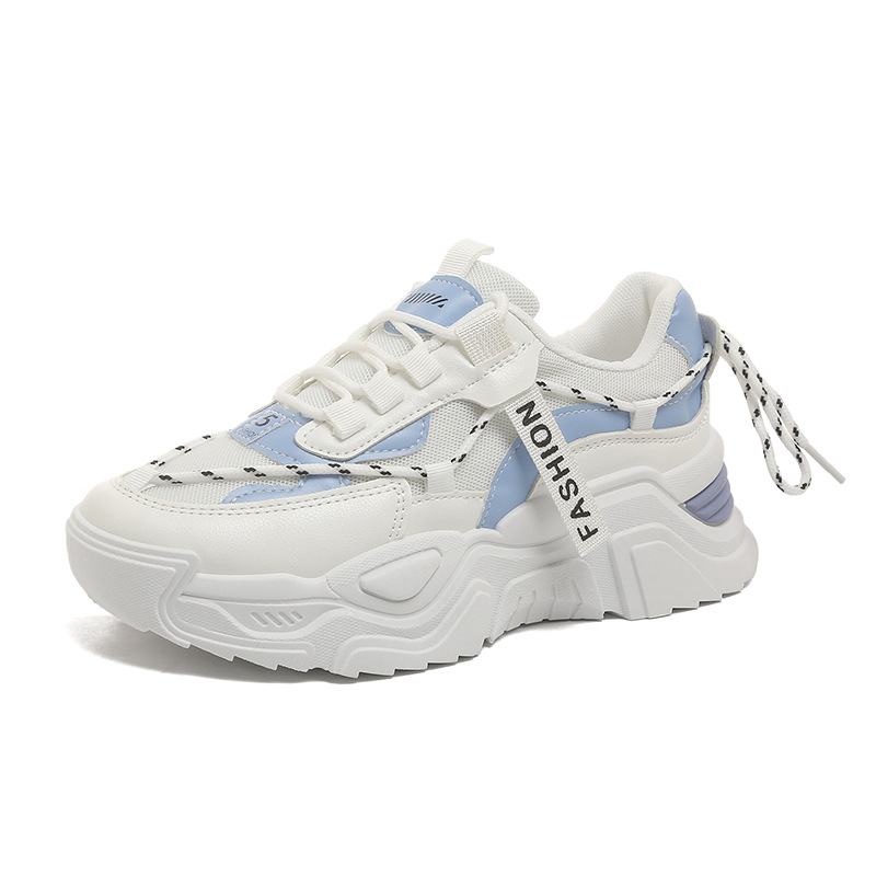 Zapatillas deportivas de mujer estilo dad shoes, modelo 2026, venta al por mayor transfronteriza, deportivas, de suela blanda, para estudiantes, con plataforma, que aumentan la altura, informales y versátiles.