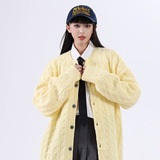 本命年红色针织开衫男士宽松日系扭花简约高品质毛衣外套秋季新款，男装针织衫/毛衣，星座614