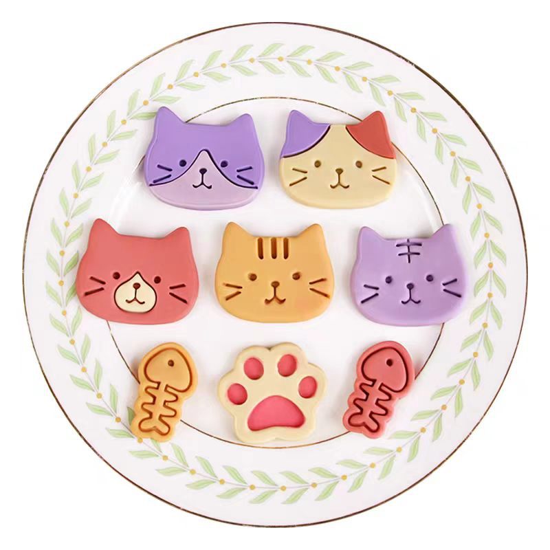 萌趣小猫卡通饼干模具喵星人头像造型DIY手工翻糖烘焙咖啡香牌