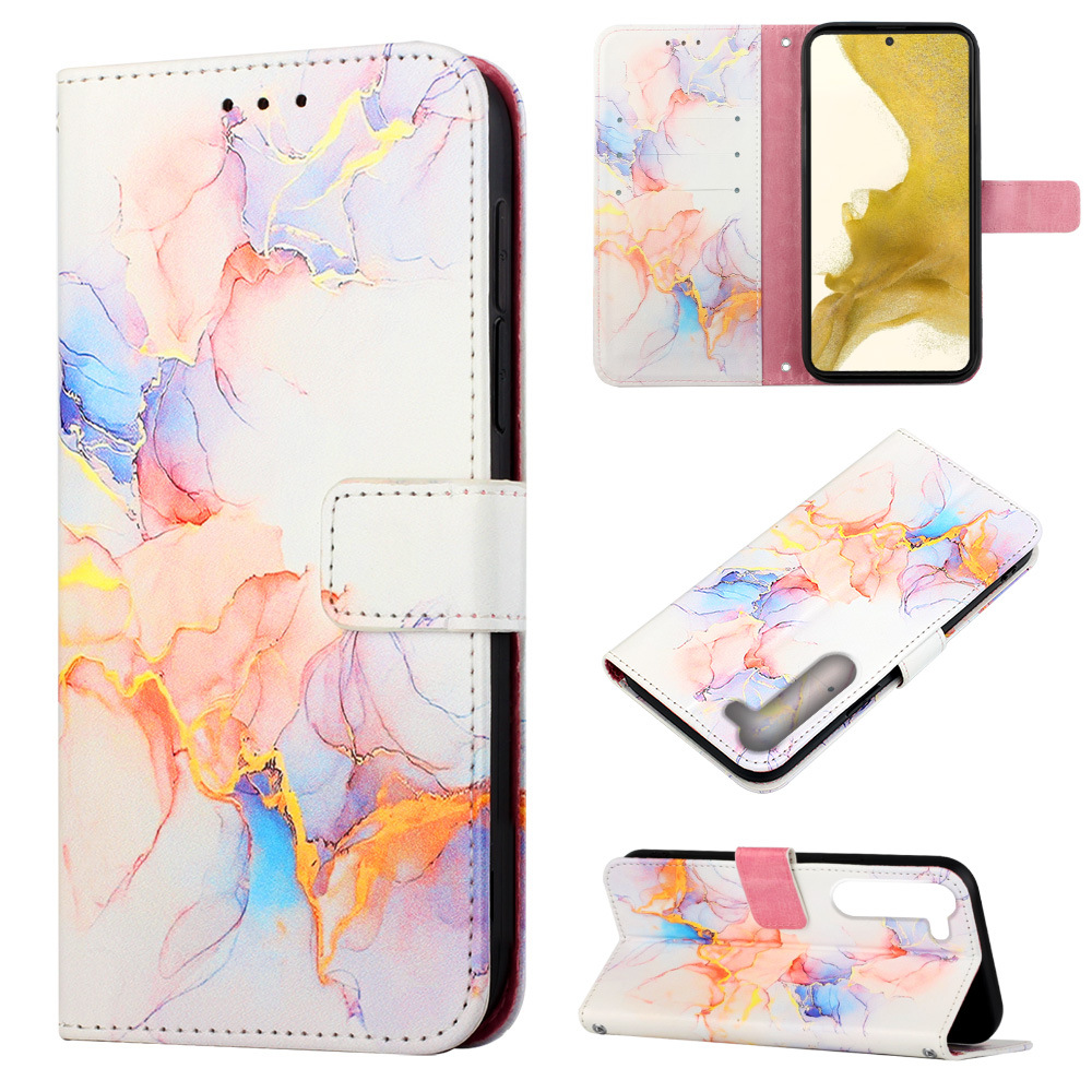 Marble Stitching Suitable for Samsung A36 5G Bronzing Mobile Phone Leather Case A56 Painted Card Protective Case