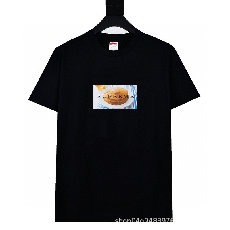 ヘビーウェイトクロスボーダー アメリカンファッション Supreme レタープリント Tシャツ BOX ラウンドネック 半袖 メンズ レディース ゆったり カジュアル Tシャツ 男女兼用|undefined