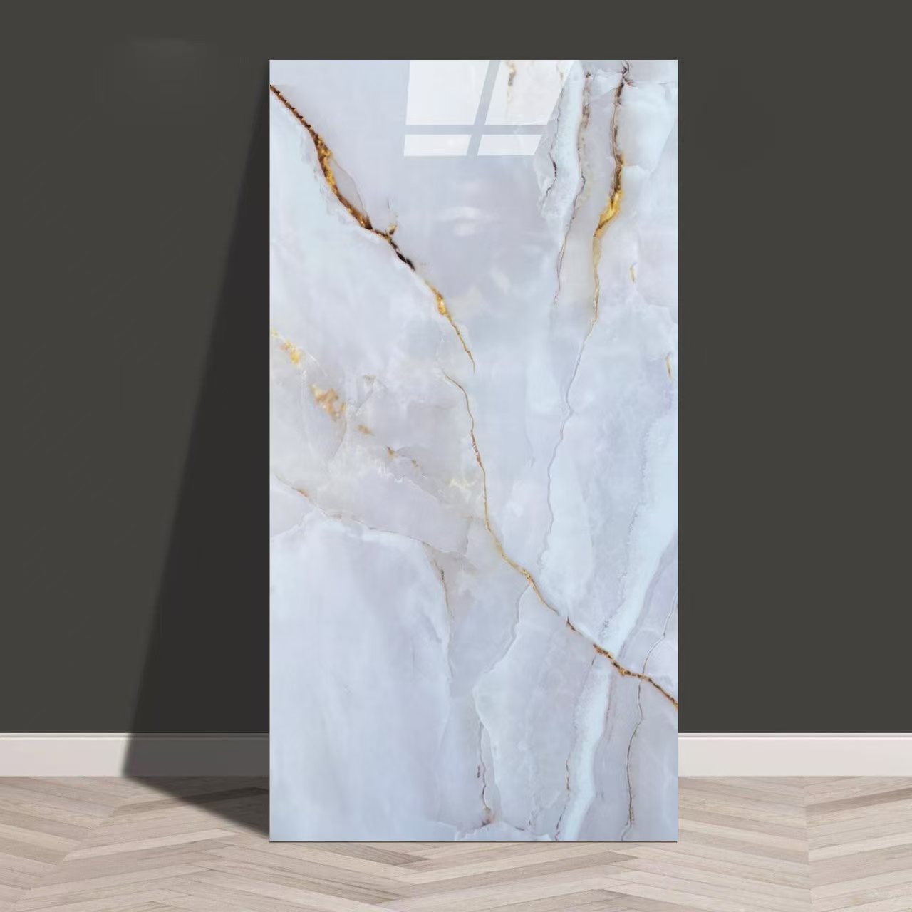 Baldosas de mármol transfronterizas autoadhesantes pegatinas de pared decorativas cocina gruesa baño renovación impermeable a prueba de aceite