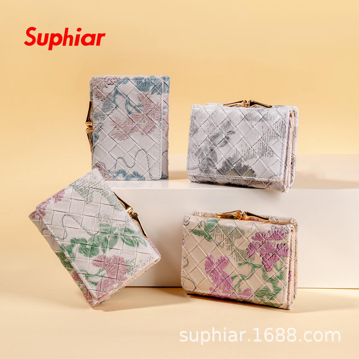 Nuevo monedero de moda retro transfronterizo, embrague de pu ligero corto para estudiantes, billetera de estilo nacional, sentido premium para mujer