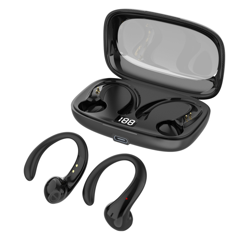 【在庫あり】OWS15 Bluetooth ヘッドセット イヤーマウント ワイヤレス スポーツ 充電ケース付き タッチ デジタル ディスプレイ ヘッドセット|undefined
