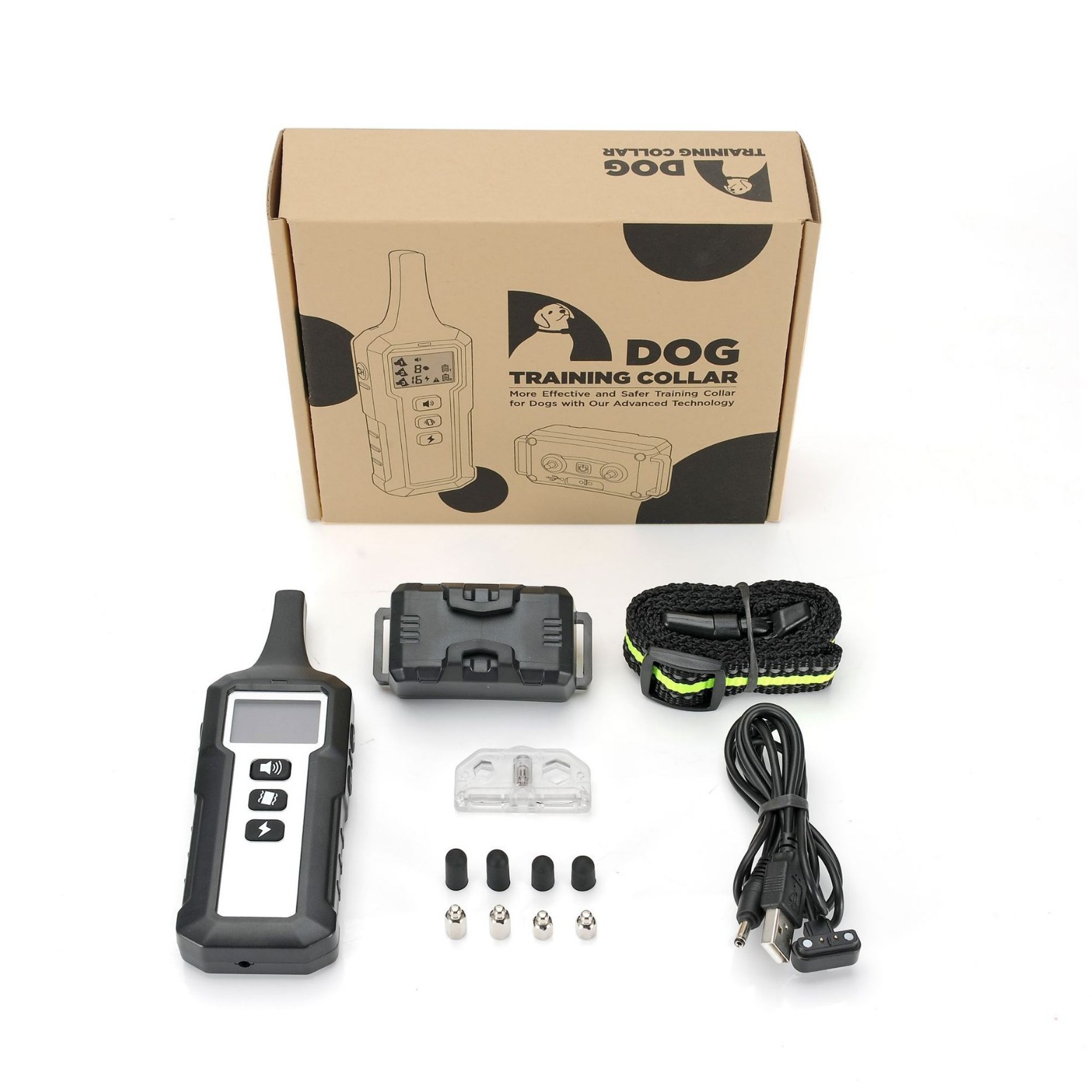 Control remoto IP67 impermeable anti-ladrido dispositivo de entrenamiento de perros collar anti-ladrido para mascotas suministros de entrenamiento