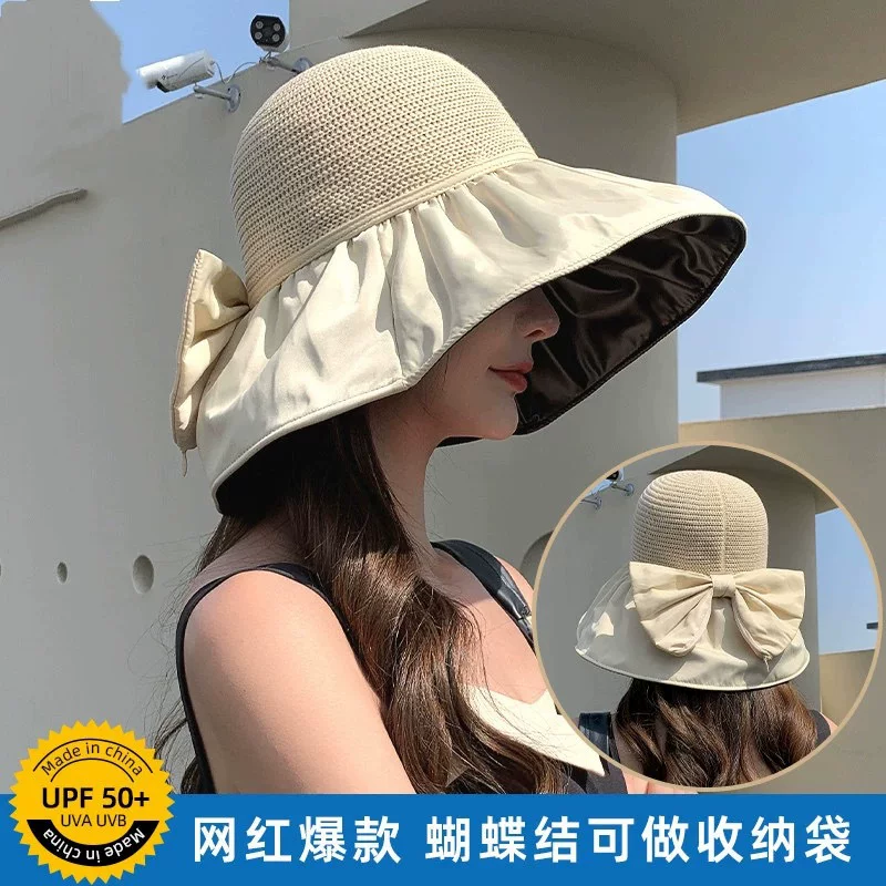 Sun hat, summer travel storage system solar-powered, UV protection