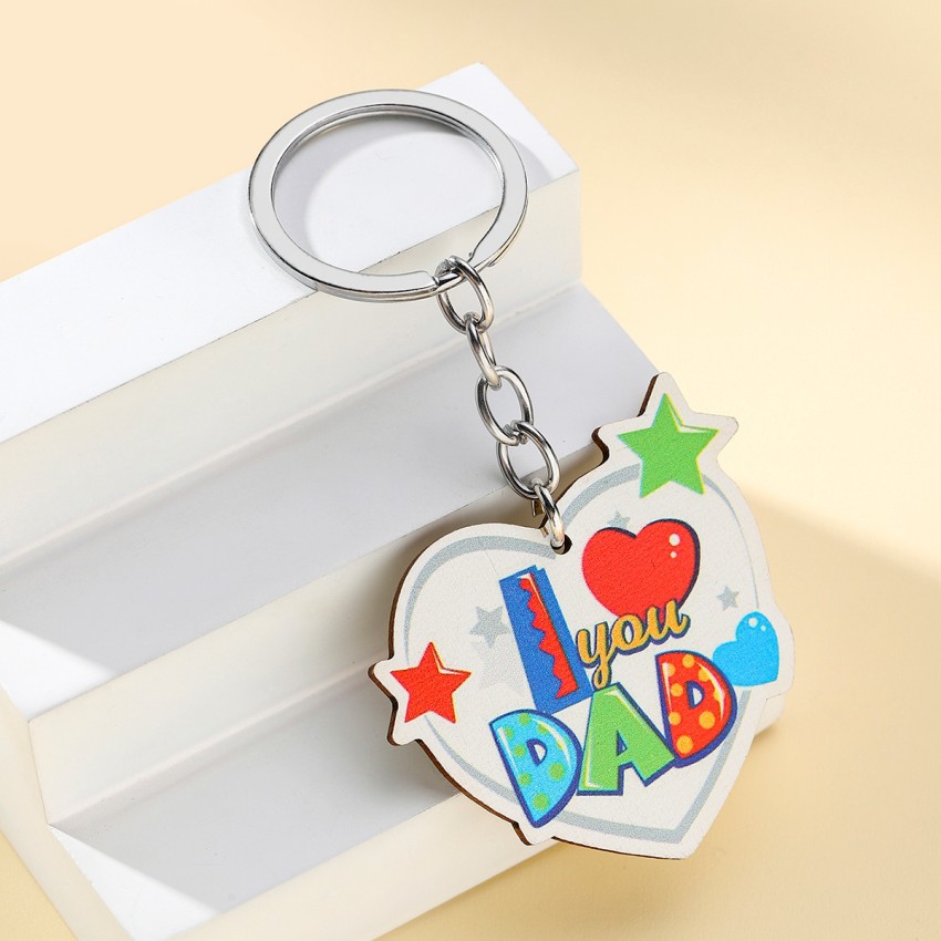 Modern Style Letter Wood Father'S Day Unisex Keychain display picture 7