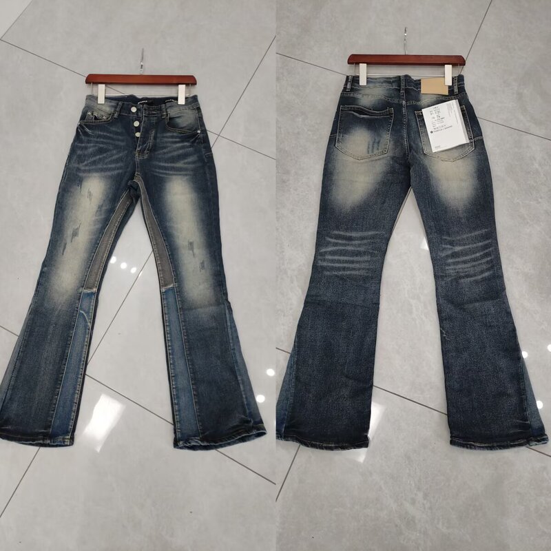 2026 New Style Micro-Flare Gradient American Wasteland Style American Retro Wear-Resistant Jeans for Women in Spring and Autumn