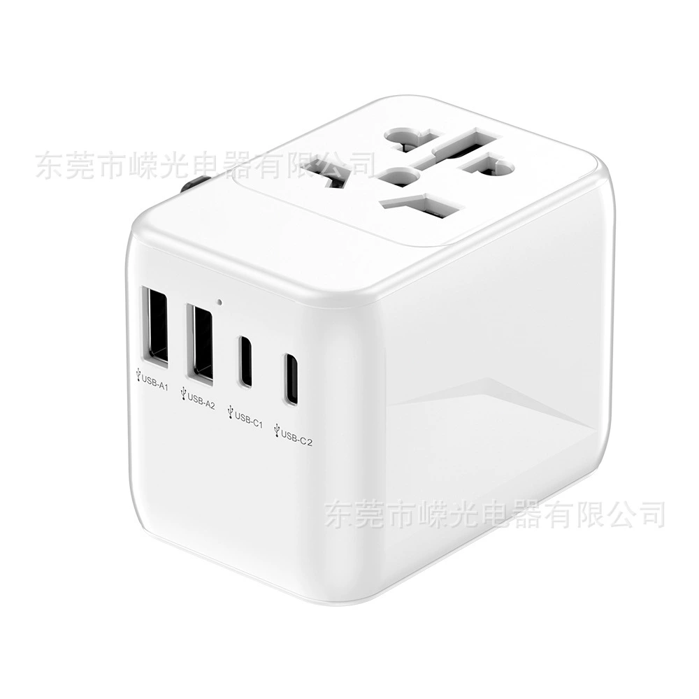 Многофункциональный переходник 5V 4.2A 21W, быстрая зарядка Type-C, стандарты: Великобритания, Европа, США, Австралия (модель 651UC)