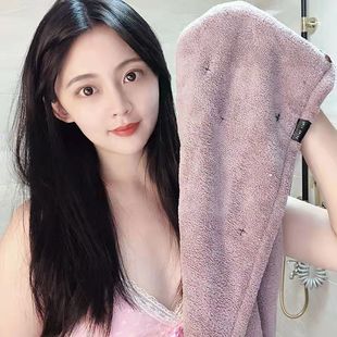 Dry Hair Cap for Women Double-Layer Thickeneded Water-Absorbent Quick-Drying Turban Towel Dry Hair Towel for Wiping Hair and Shampooing 2021 New Style