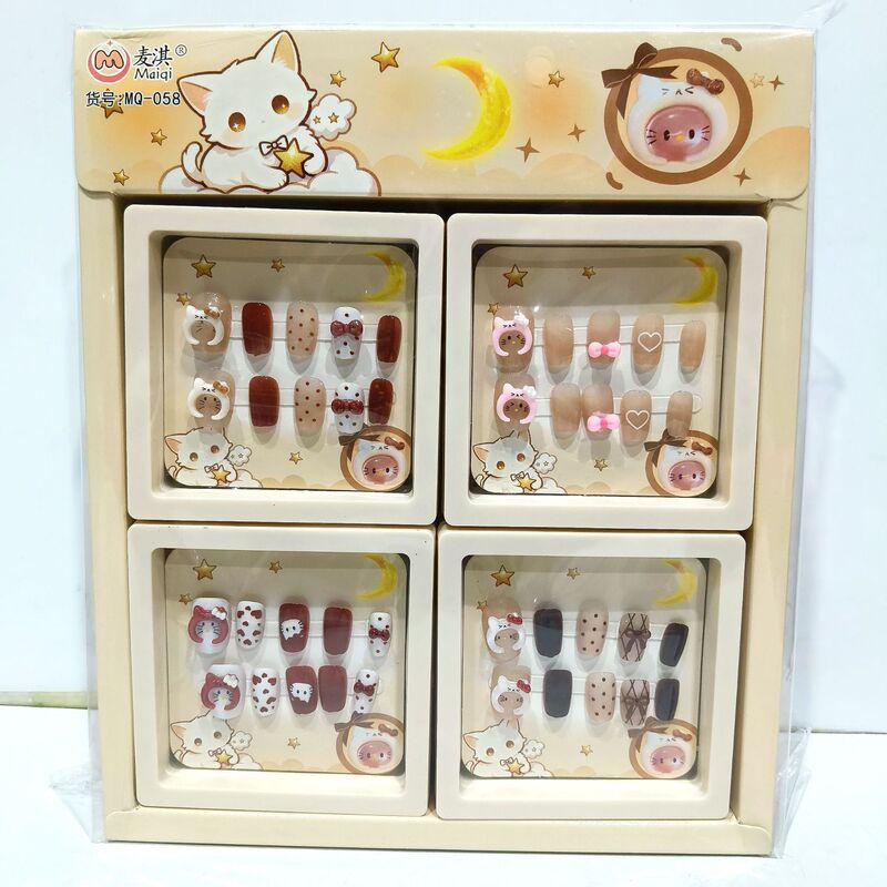 Removable 3D Capybara Nail Stickers for Kids, Rhinestone Nail Stickers, Kt Cat Cartoon Nail Art Removable 3D Capybara Nail Stickers for Kids, Rhinestone Nail Stickers, Kt Cat Cartoon Nail Art