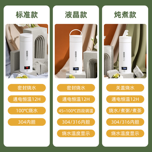 Portable electric hot water cup dormitory small health pot travel and office all-in-one multi-functional automatic thermostatic cup gift