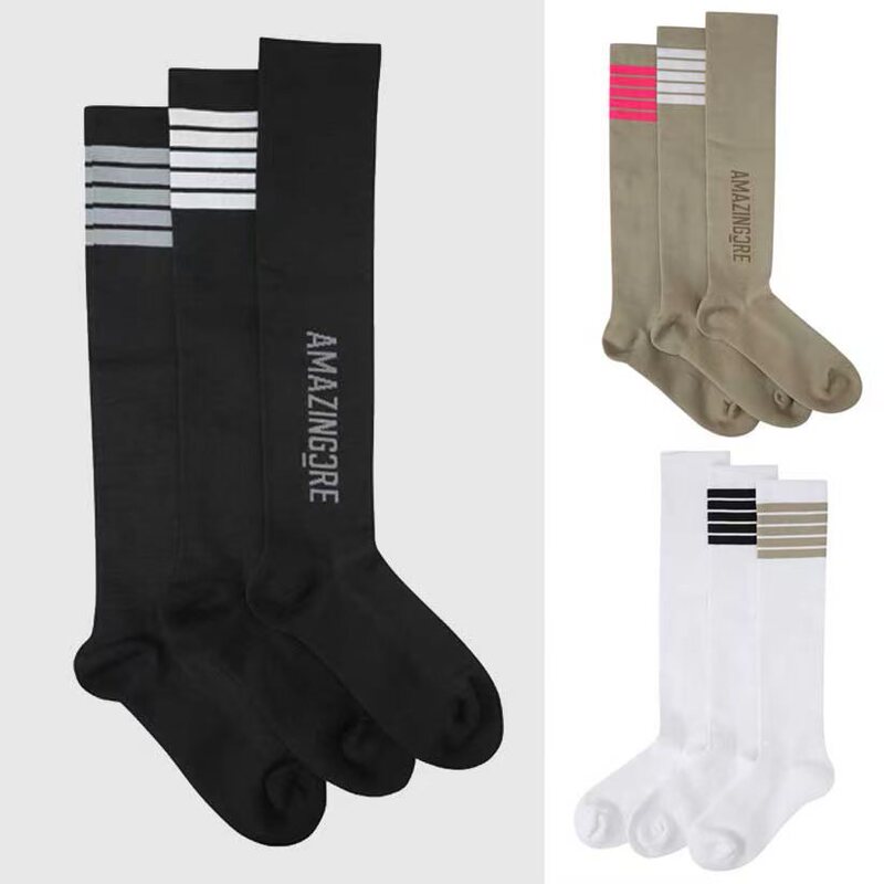 25 Early Autumn New Golf Socks for Women, One Pair of Three Socks, Any Wear, Sports Versatile Color Non-Slip Stockings