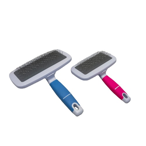 Pet stainless steel needle comb with protective points for large and small dogs and cats, canine combing hair color multi-color