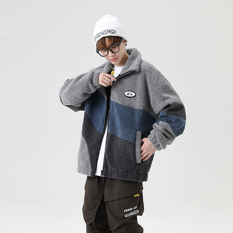 Зимняя молодежная студенческая бархатная куртка в корейском стиле, бархатная куртка из ягненка, мужская модная хлопковая верхняя одежда с капюшоном, мужская цельная Прямая доставка