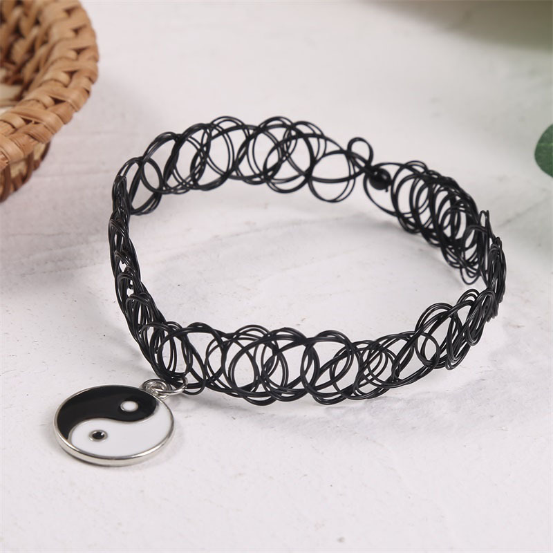 Fashion Elastic Yin And Yang Gossip Alloy Necklace Wholesale display picture 3