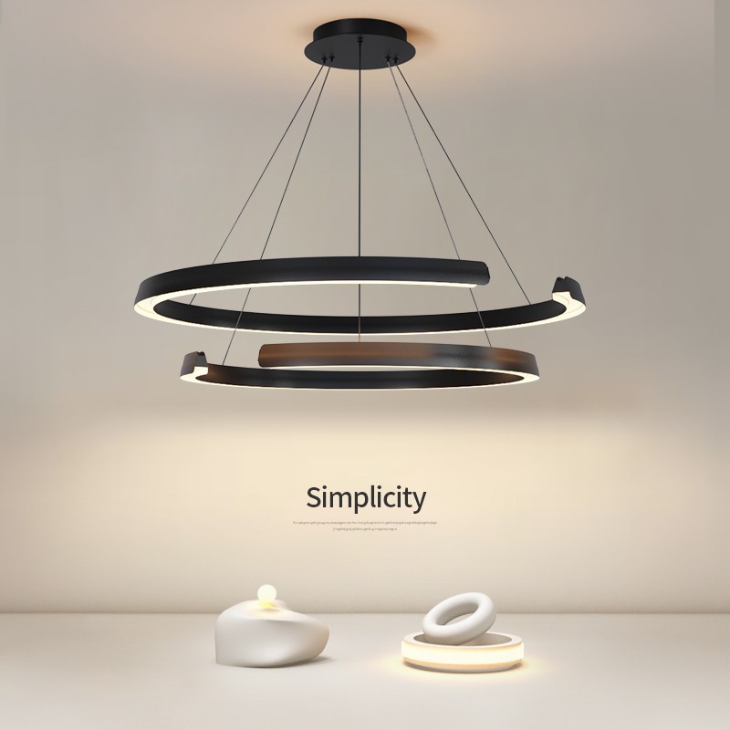 全光谱护眼客厅吊灯2025年新款现代简约大气主灯餐厅圆环中山灯具