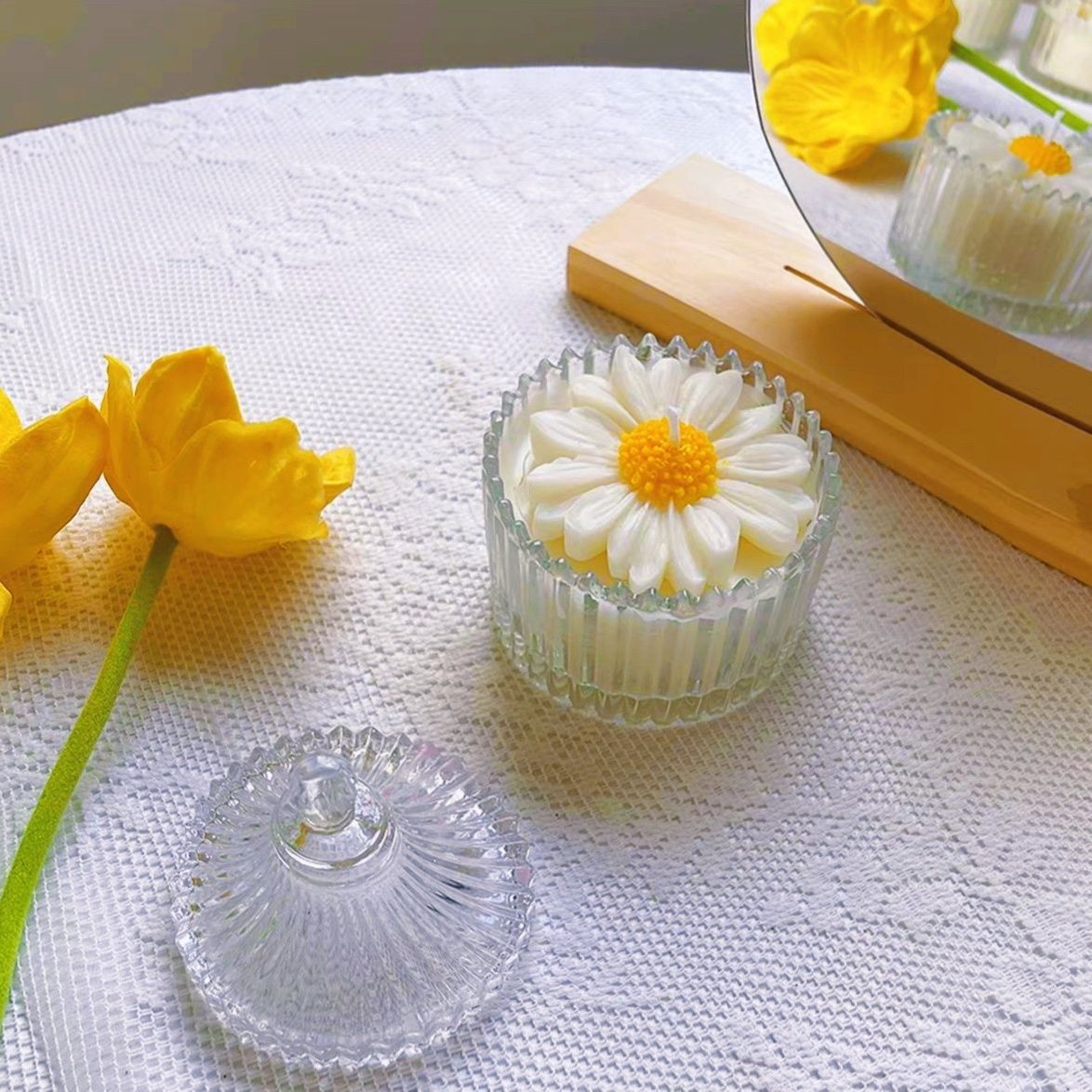 Bougie parfumée Daisy Ins, cadeau d'anniversaire haut de gamme pour une chambre fraîche et élégante_voghion.com