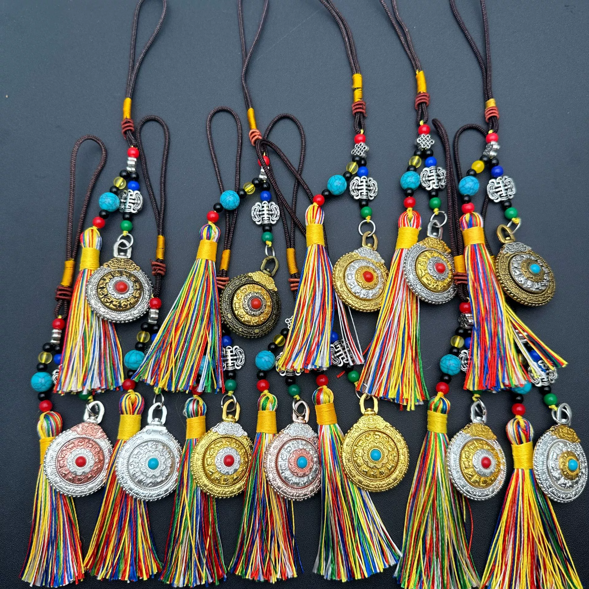Double-sided ethnic pendant, accessory, Chinese horoscope, ethnic style