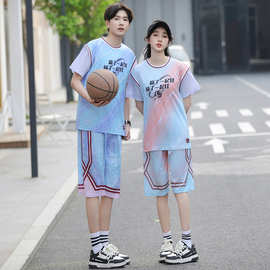 一件代发2024夏装篮球服套装新款实拍学生休闲班服训练服