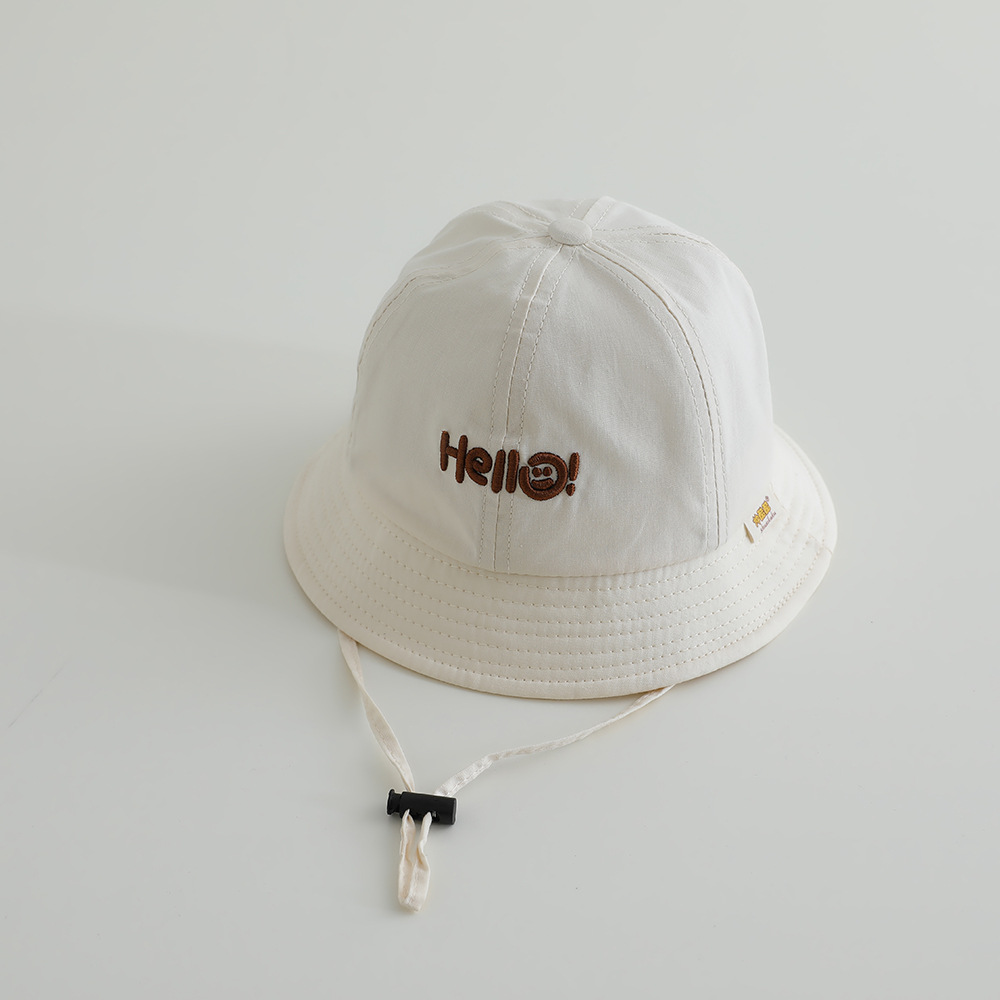 Sombrero de bebé primavera y otoño delgado sombrero de pescador protector solar bebé sombrero de verano respirable sombrero de sol para niños sombrero de sol coreano