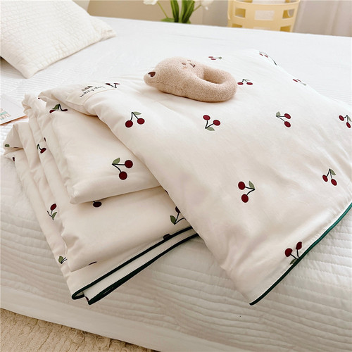 60-count long-staple cotton infant and children cartoon printed summer cool quilt machine washable soy fiber air conditioning thin quilt