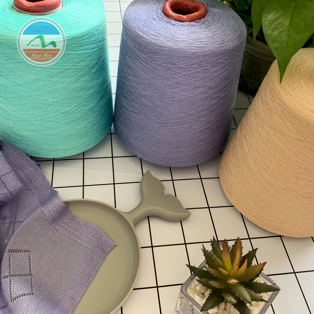 仿亚麻 春夏纱线41支圣爽麻82%粘纤 18%涤纶12-14针专用 厂家直销