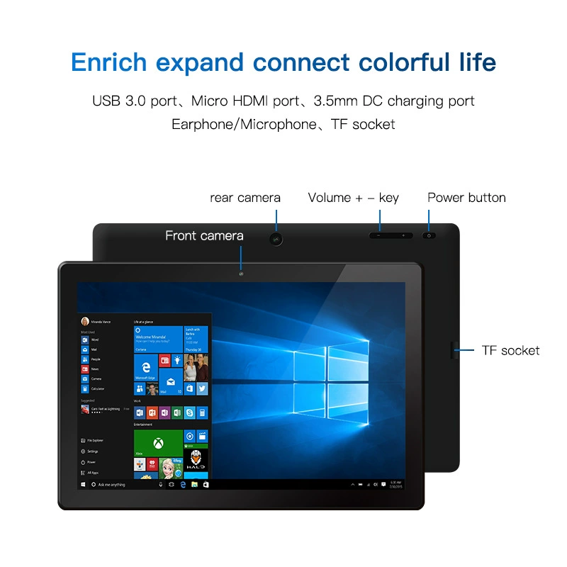 10.1-дюймовый 2-в-1 планшетный ноутбук (nextfun), Intel Atom X5, Windows 10, 4G LTE, 64 ГБ