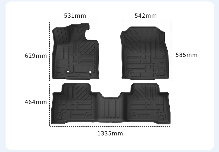Suitable for 21-26 Models of Toyota Rav4 Rongfang Car Floor Mats, Custom-Made Tpe Floor Mats, Trunk Mat